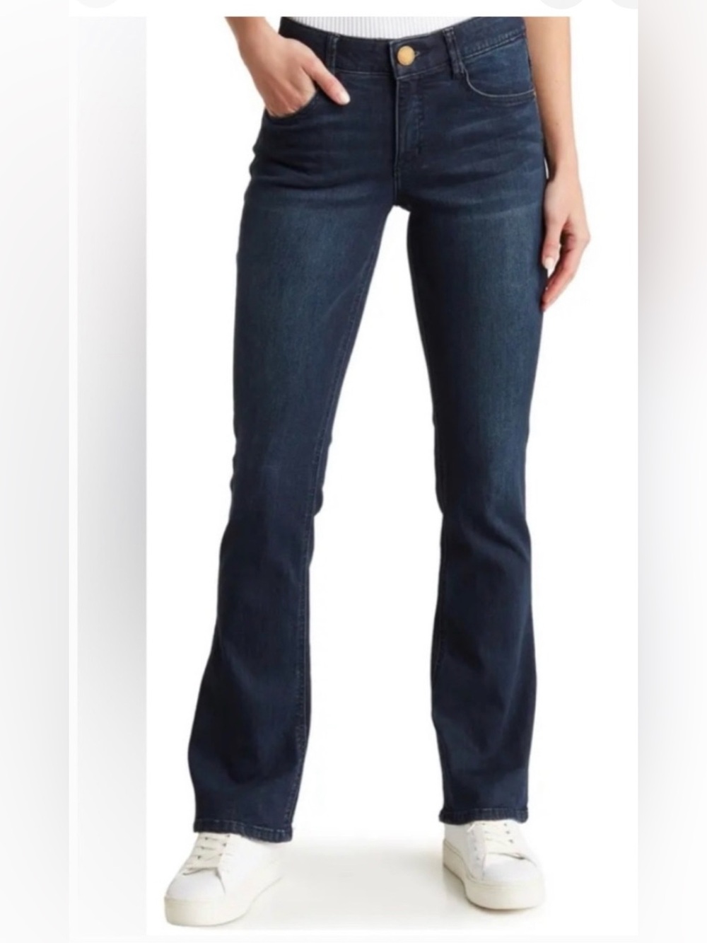 Democracy Ab-solutely Dark Wash Bootcut  Jeans size 10 15" x 32"